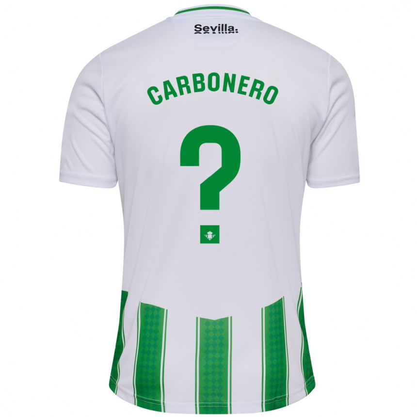 Niño Fútbol Camiseta Marco Carbonero #0 Blanco 1ª Equipación 2023/24