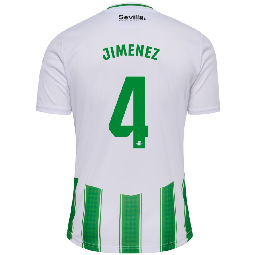 Niño Fútbol Camiseta María Jiménez Gutiérrez #4 Blanco 1ª Equipación 2023/24