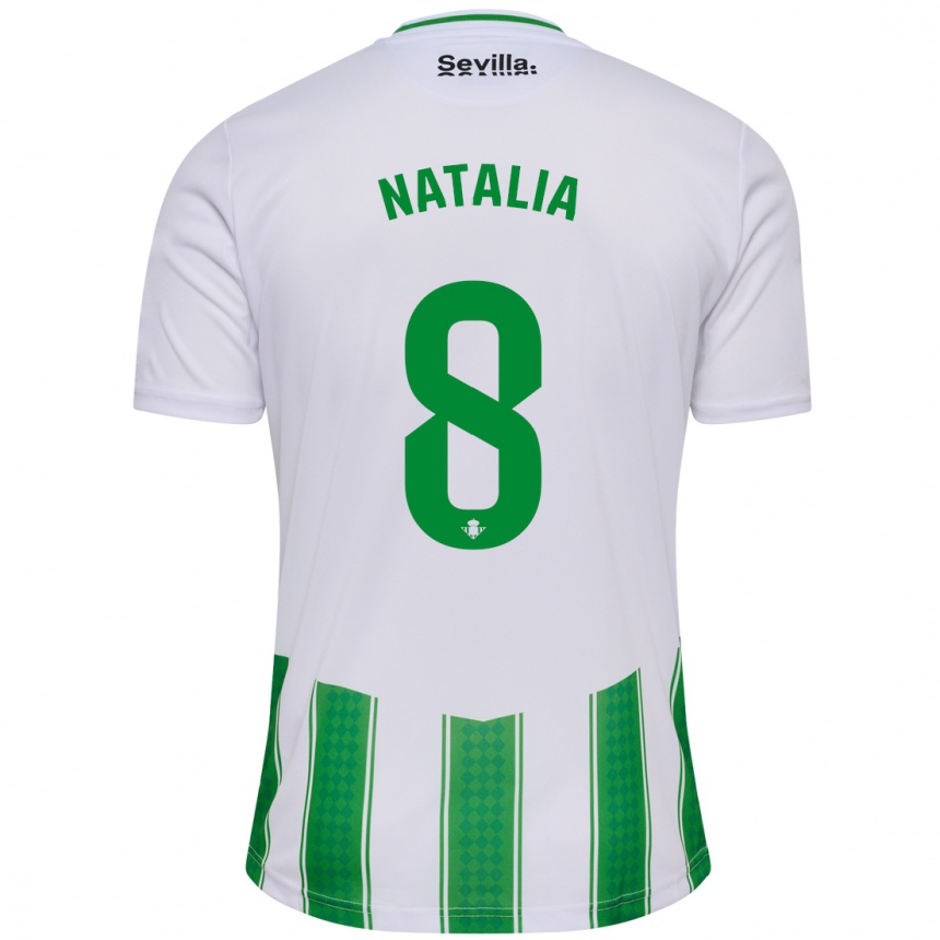 Niño Fútbol Camiseta Natalia Montilla Martinez #8 Blanco 1ª Equipación 2023/24