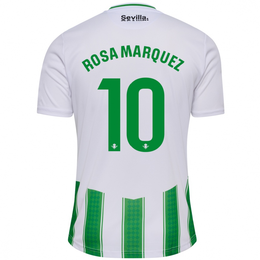 Niño Fútbol Camiseta Rosa Márquez Baena #10 Blanco 1ª Equipación 2023/24