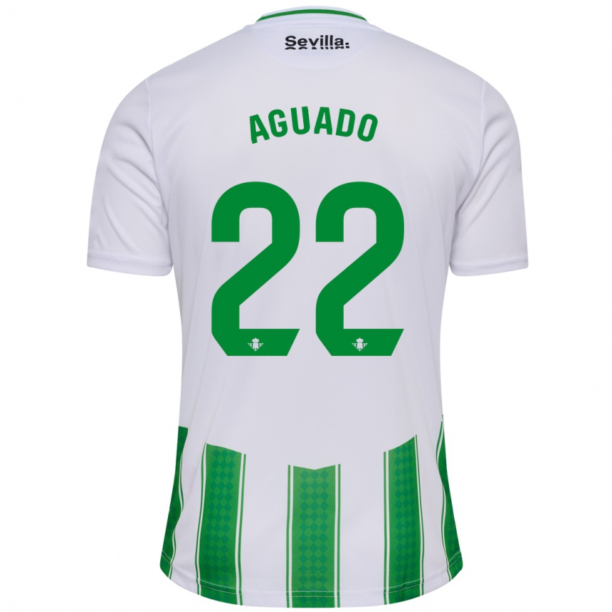 Niño Fútbol Camiseta Julia Aguado Fernández #22 Blanco 1ª Equipación 2023/24