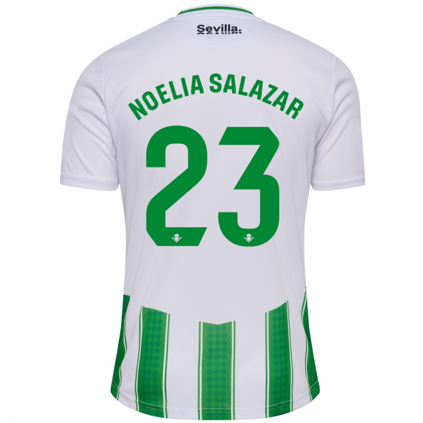 Niño Fútbol Camiseta Noelia Salazar #23 Blanco 1ª Equipación 2023/24