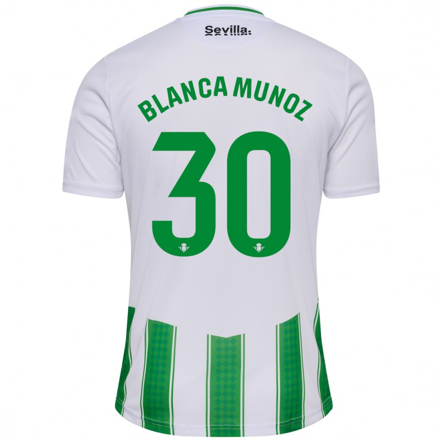 Niño Fútbol Camiseta Blanca Muñoz #30 Blanco 1ª Equipación 2023/24