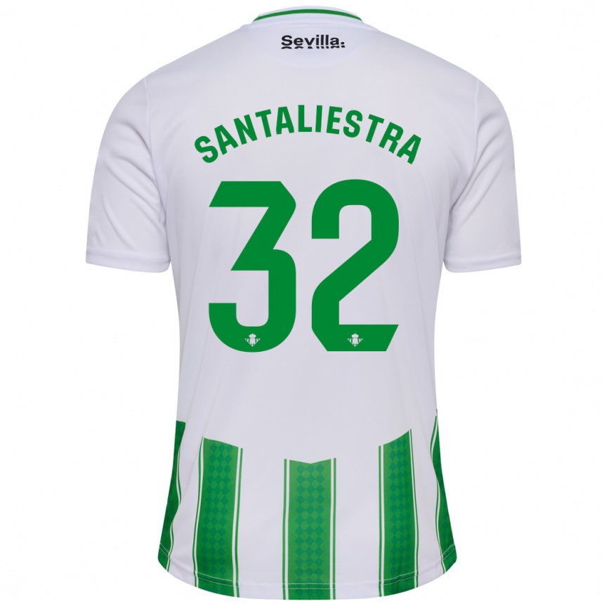 Niño Fútbol Camiseta Carla Santaliestra #32 Blanco 1ª Equipación 2023/24