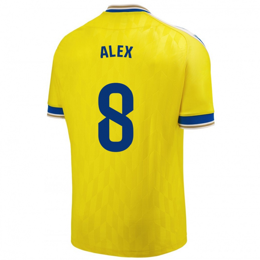 Niño Fútbol Camiseta Álex Fernández #8 Amarillo 1ª Equipación 2023/24