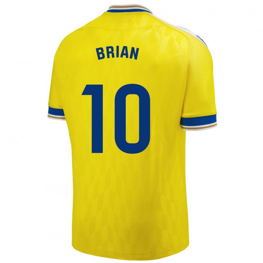 Niño Fútbol Camiseta Brian Ocampo #10 Amarillo 1ª Equipación 2023/24