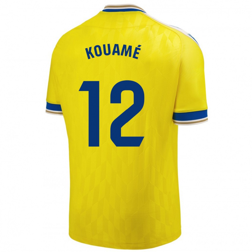 Niño Fútbol Camiseta Rominigue Kouamé #12 Amarillo 1ª Equipación 2023/24