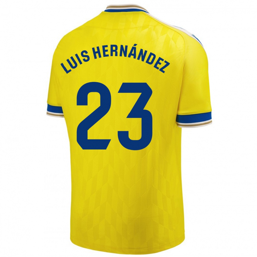 Niño Fútbol Camiseta Luis Hernández #23 Amarillo 1ª Equipación 2023/24
