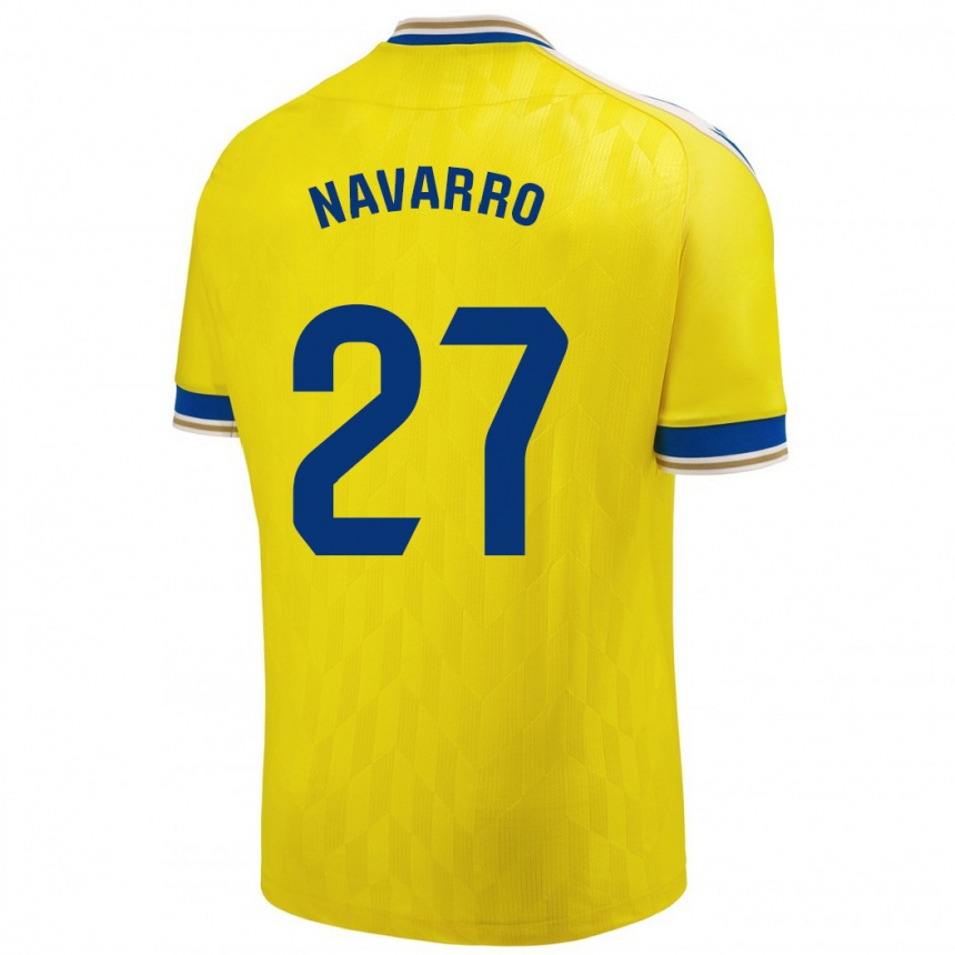 Niño Fútbol Camiseta Robert Navarro #27 Amarillo 1ª Equipación 2023/24