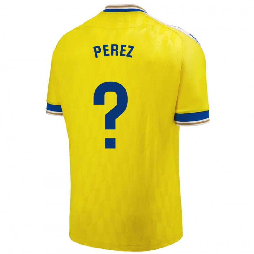 Niño Fútbol Camiseta Ángel Pérez #0 Amarillo 1ª Equipación 2023/24