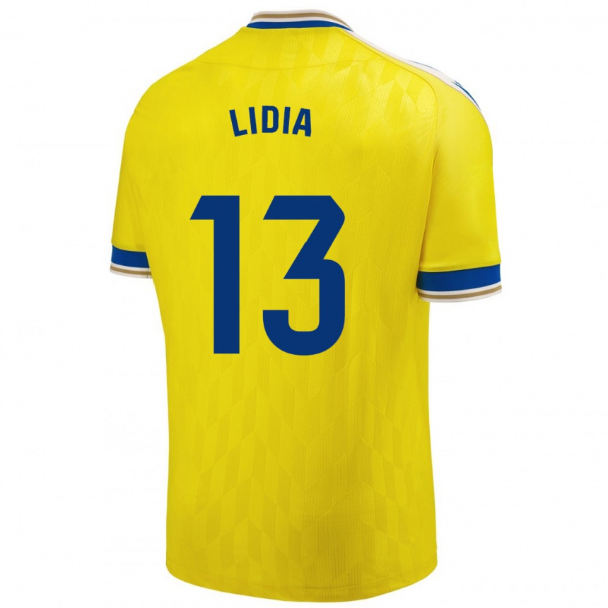 Niño Fútbol Camiseta Lidia Rincón García #13 Amarillo 1ª Equipación 2023/24