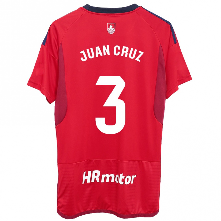 Niño Fútbol Camiseta Juan Cruz #3 Rojo 1ª Equipación 2023/24