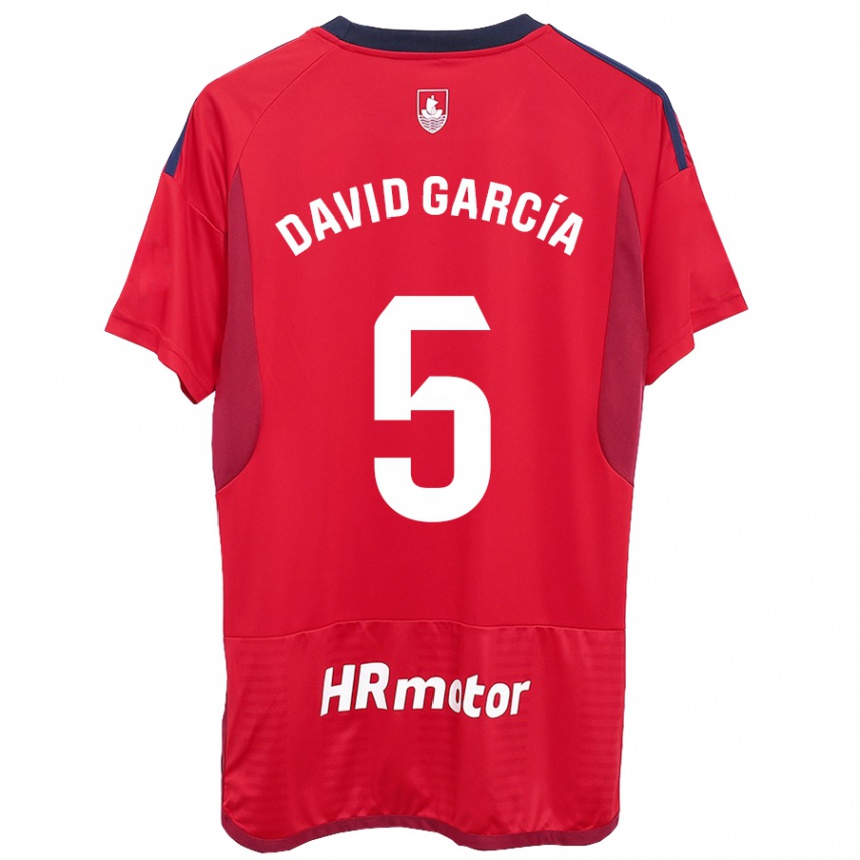 Niño Fútbol Camiseta David García #5 Rojo 1ª Equipación 2023/24