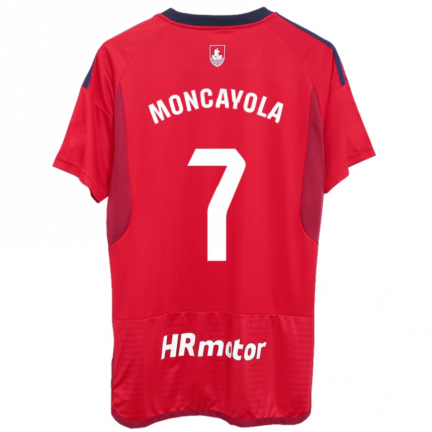 Niño Fútbol Camiseta Jon Moncayola #7 Rojo 1ª Equipación 2023/24