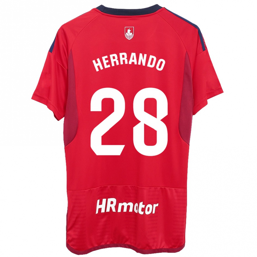 Niño Fútbol Camiseta Jorge Herrando #28 Rojo 1ª Equipación 2023/24