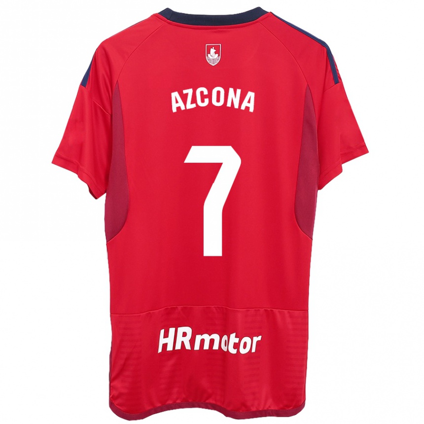 Niño Fútbol Camiseta Rubén Azcona #7 Rojo 1ª Equipación 2023/24