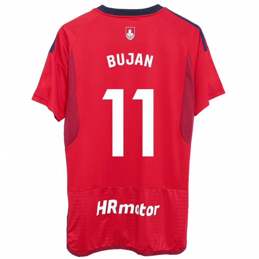 Niño Fútbol Camiseta Unai Buján #11 Rojo 1ª Equipación 2023/24