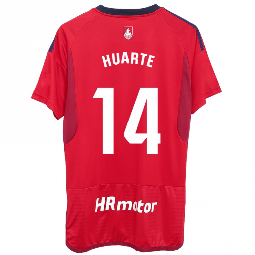 Niño Fútbol Camiseta Xabi Huarte #14 Rojo 1ª Equipación 2023/24