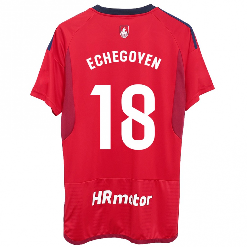 Niño Fútbol Camiseta Mauro Echegoyen #18 Rojo 1ª Equipación 2023/24