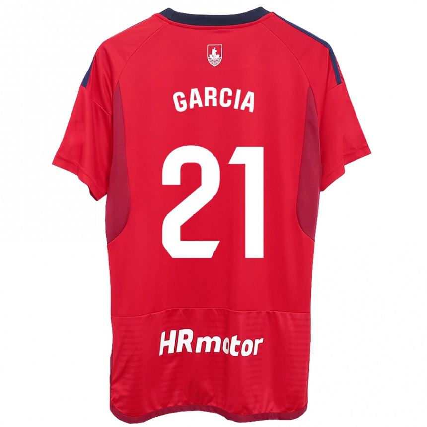 Niño Fútbol Camiseta Jon García #21 Rojo 1ª Equipación 2023/24