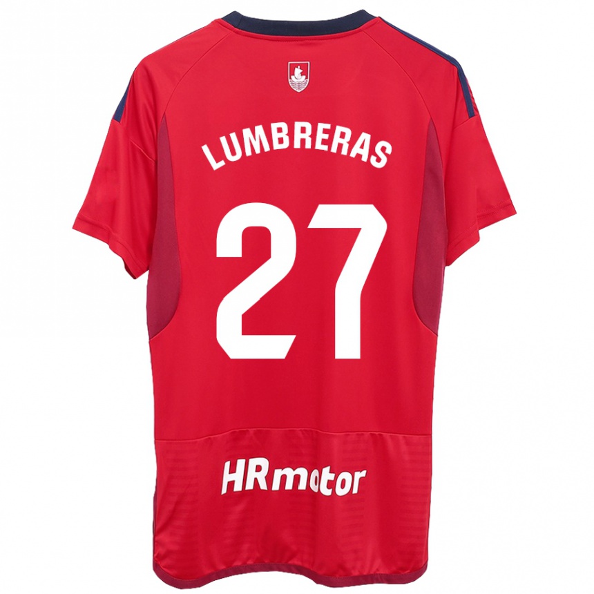 Niño Fútbol Camiseta Carlos Lumbreras #27 Rojo 1ª Equipación 2023/24