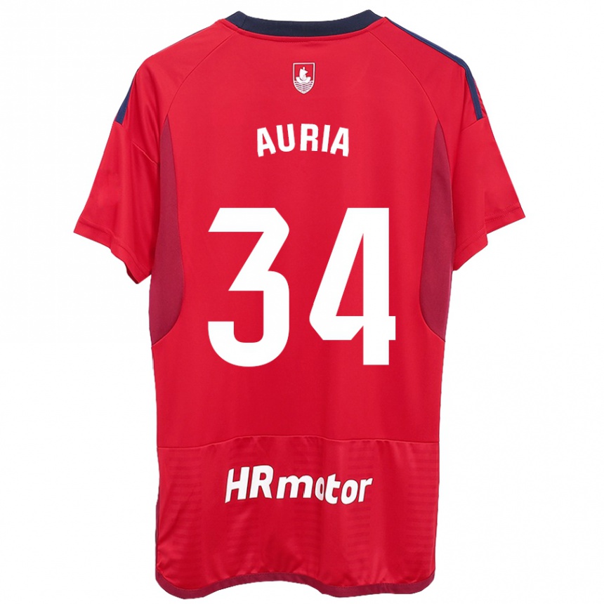 Niño Fútbol Camiseta Miguel Auria #34 Rojo 1ª Equipación 2023/24