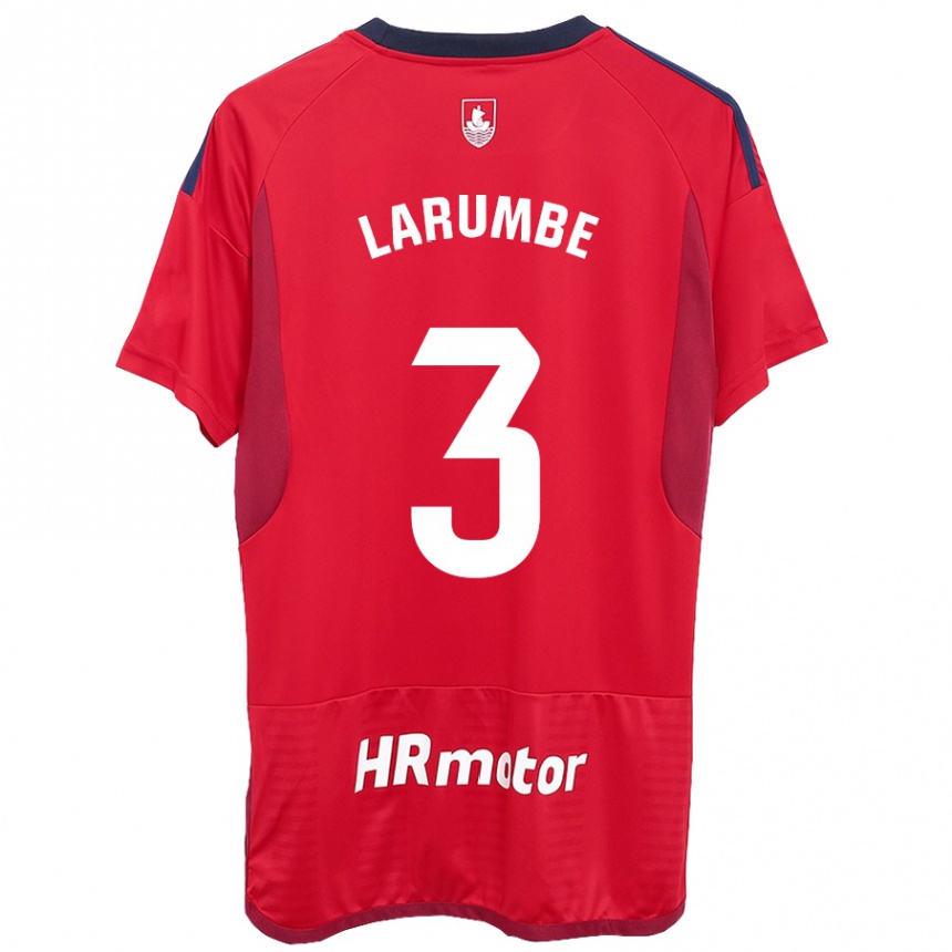 Niño Fútbol Camiseta Saioa Larumbe Beloqui #3 Rojo 1ª Equipación 2023/24