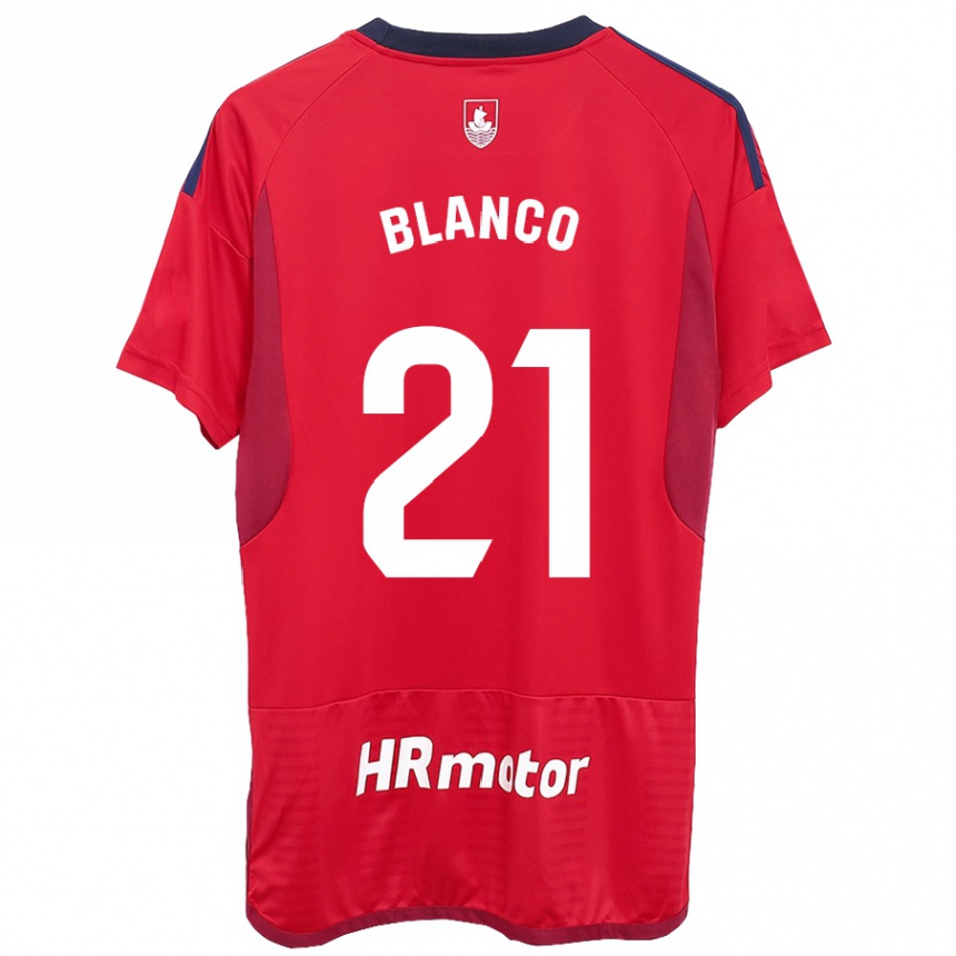 Niño Fútbol Camiseta Alexia Blanco Llacuno #21 Rojo 1ª Equipación 2023/24