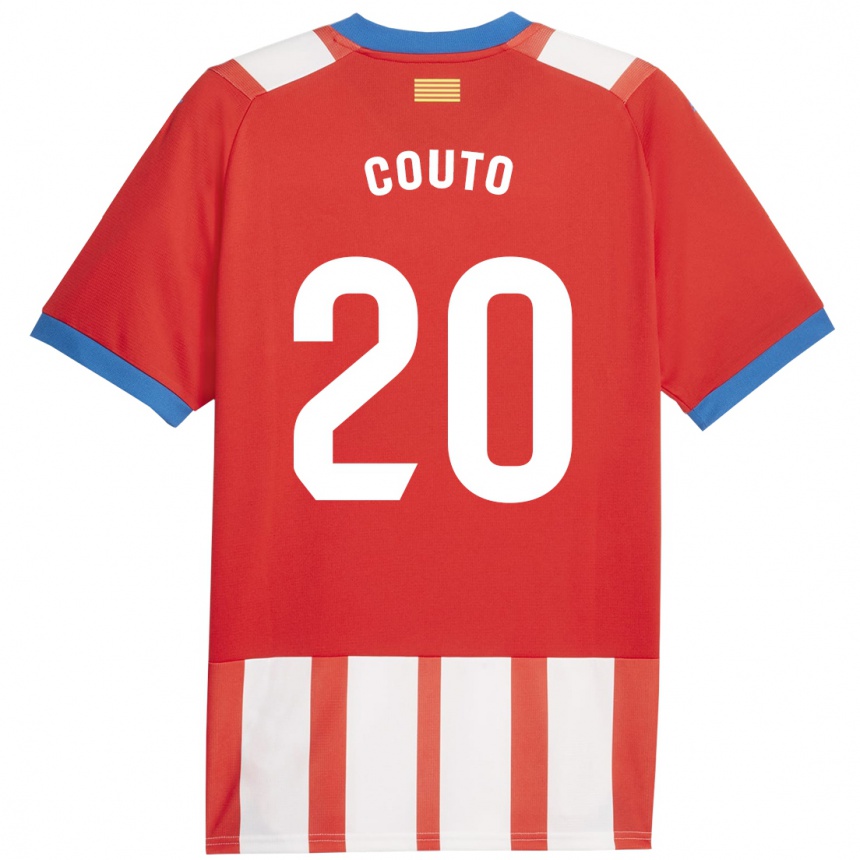 Niño Fútbol Camiseta Yan Couto #20 Rojo Blanco 1ª Equipación 2023/24