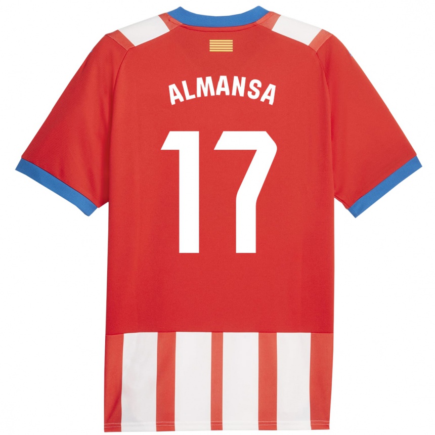 Niño Fútbol Camiseta Alex Almansa #17 Rojo Blanco 1ª Equipación 2023/24