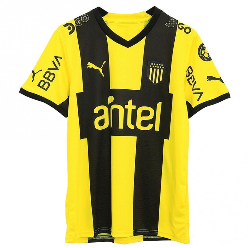 Niño Fútbol Camiseta Jhonatan Lima #0 Amarillo Negro 1ª Equipación 2023/24