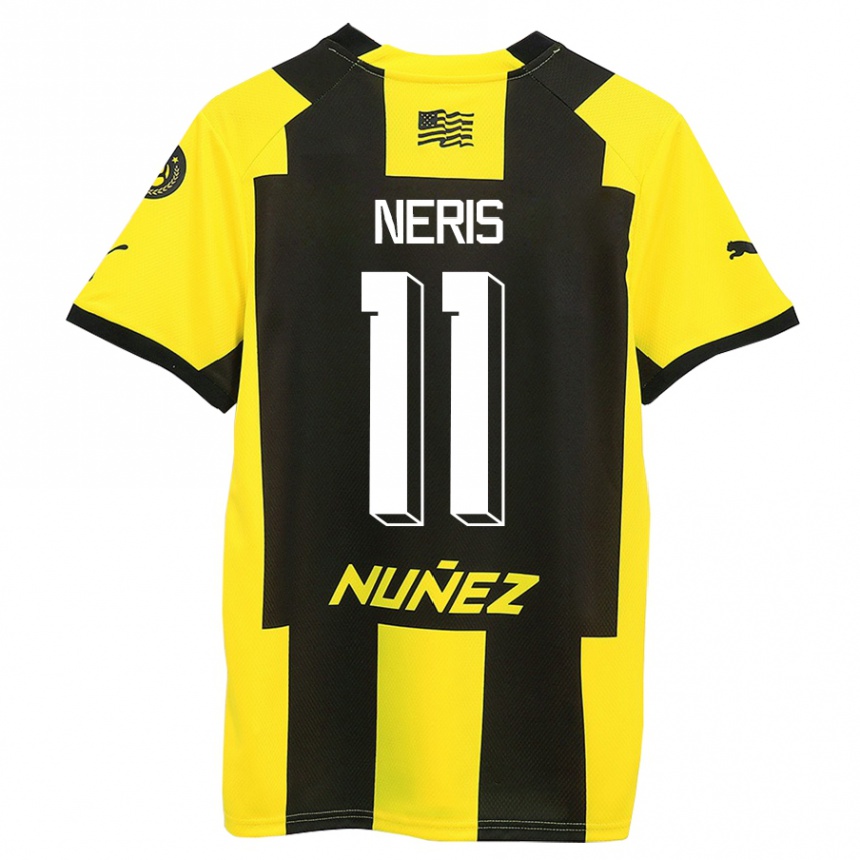 Niño Fútbol Camiseta José Neris #11 Amarillo Negro 1ª Equipación 2023/24