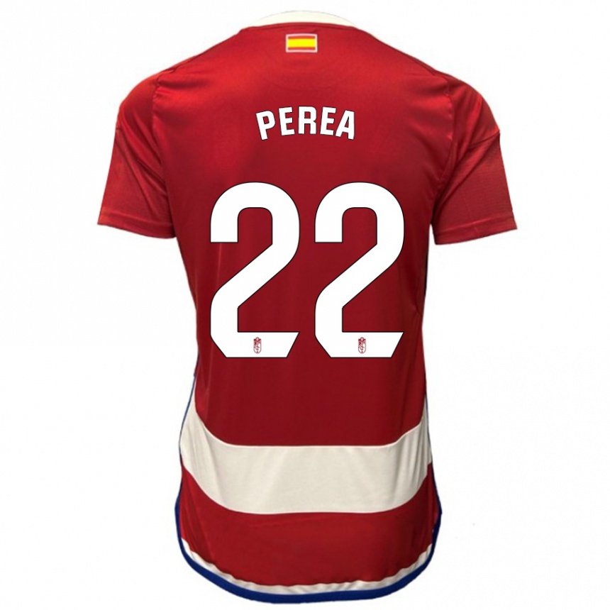 Niño Fútbol Camiseta Alberto Perea #22 Rojo 1ª Equipación 2023/24