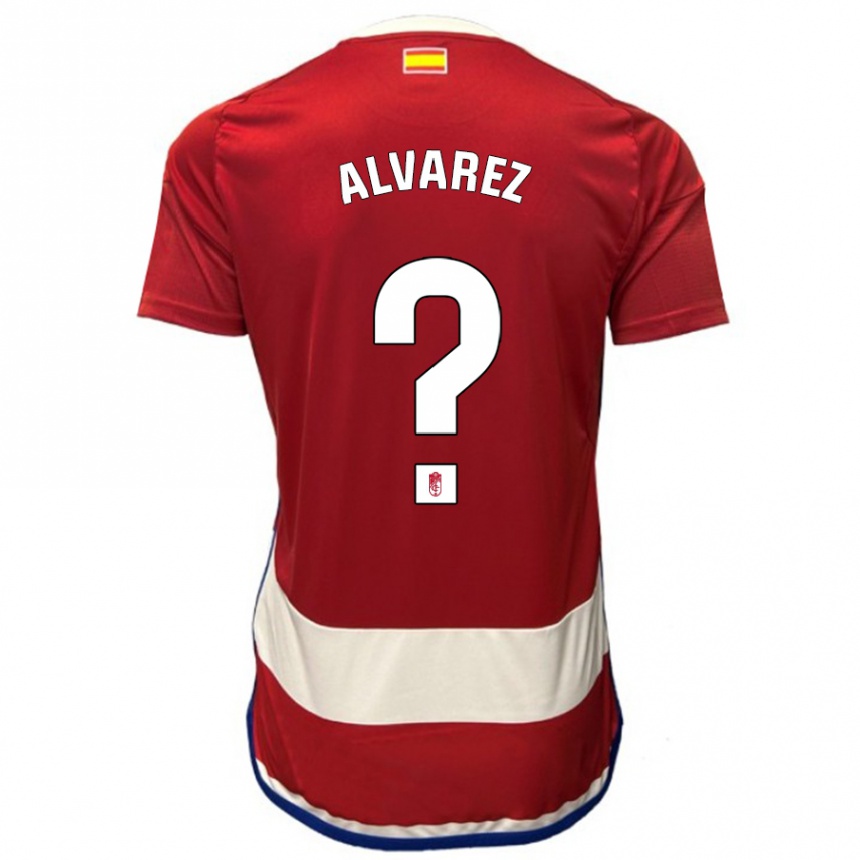 Niño Fútbol Camiseta Rubén Álvarez #0 Rojo 1ª Equipación 2023/24