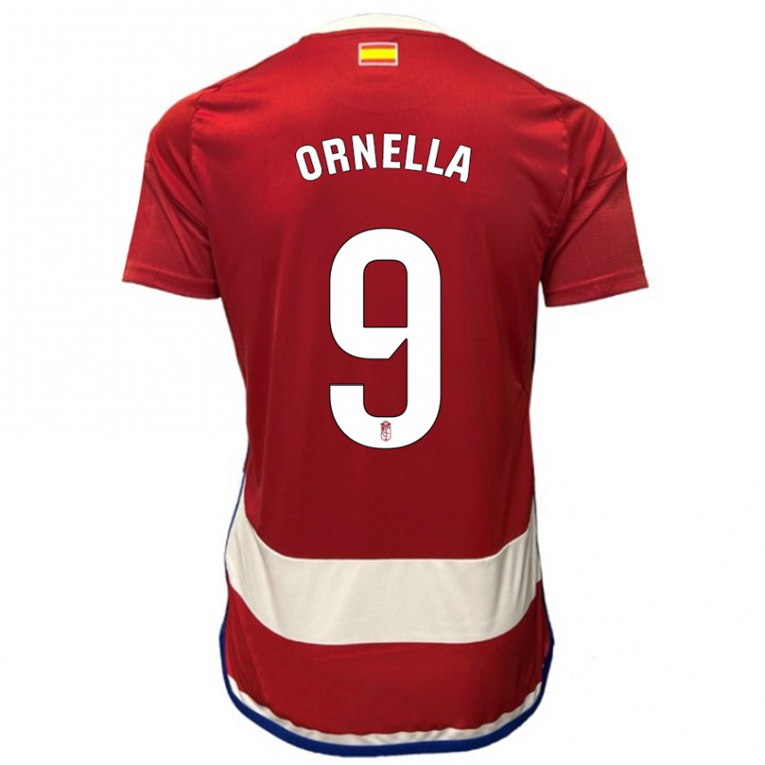 Niño Fútbol Camiseta Ornella María Vignola Cabot #9 Rojo 1ª Equipación 2023/24