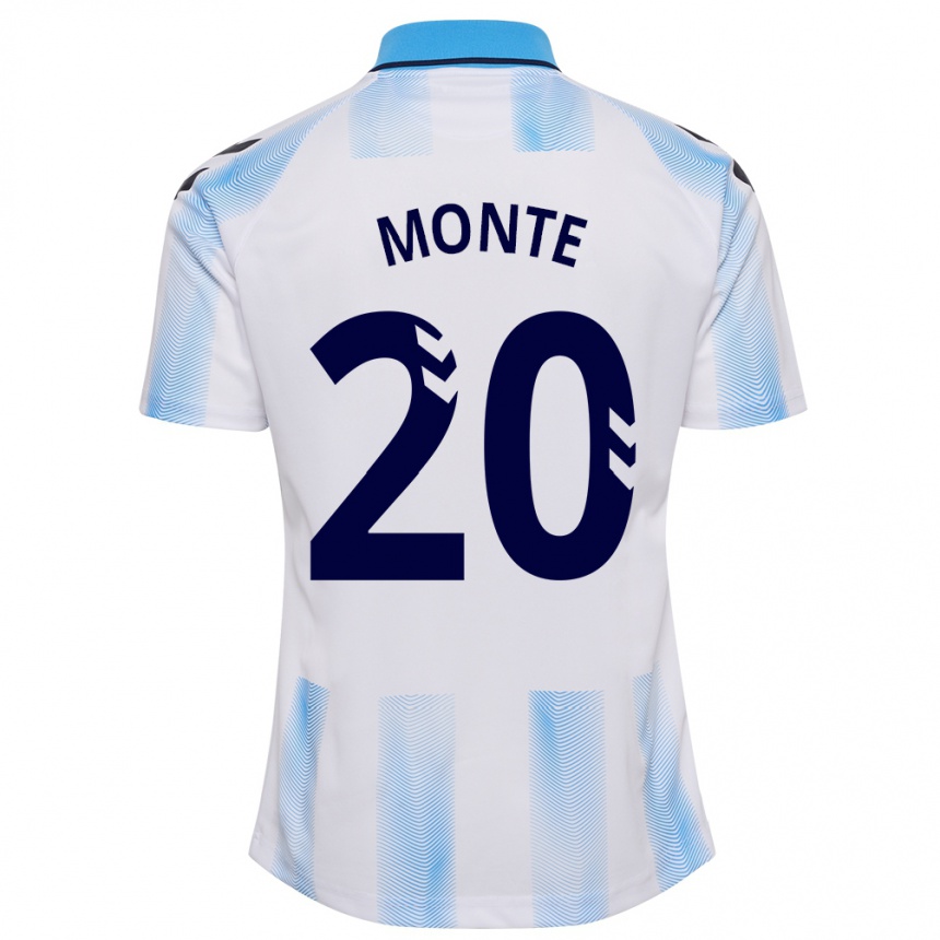 Niño Fútbol Camiseta Nélson Monte #20 Blanco Azul 1ª Equipación 2023/24