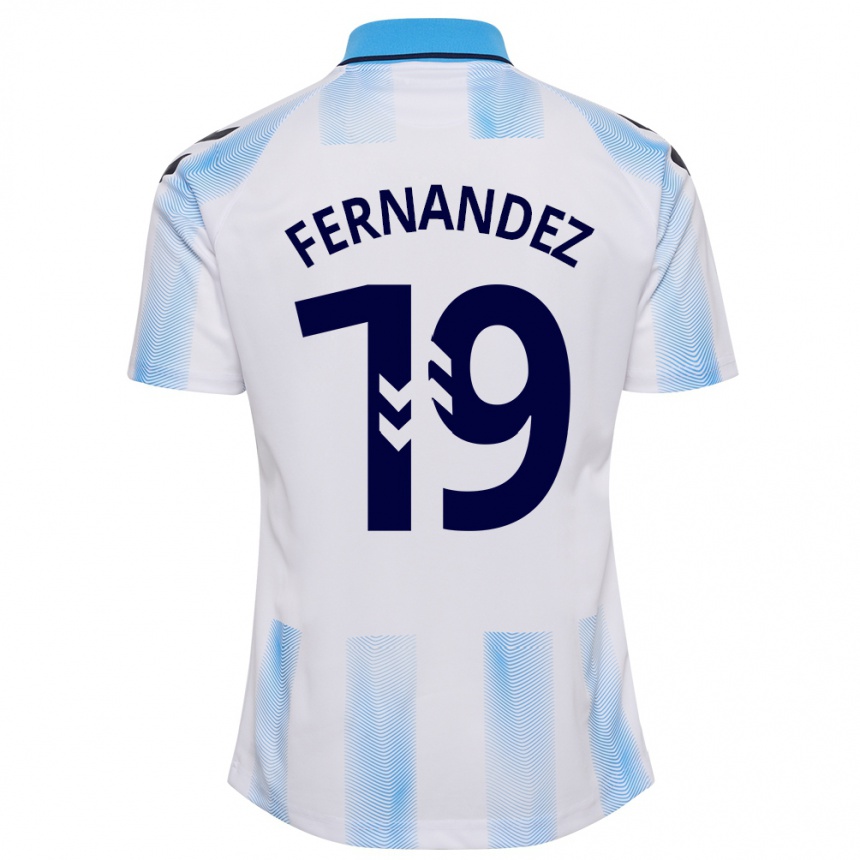 Niño Fútbol Camiseta Raúl Fernández #19 Blanco Azul 1ª Equipación 2023/24