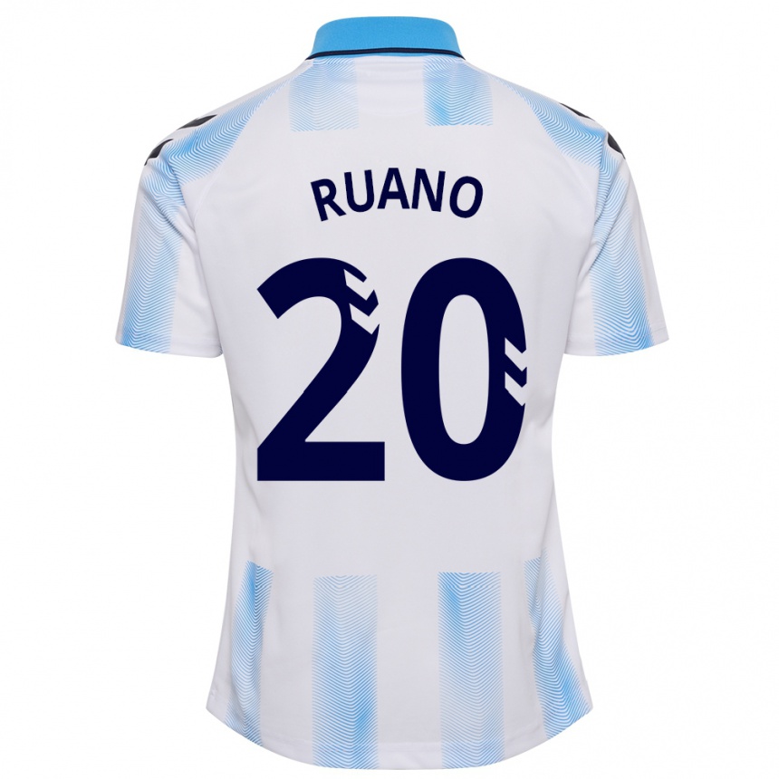 Niño Fútbol Camiseta Celia Ruano #20 Blanco Azul 1ª Equipación 2023/24