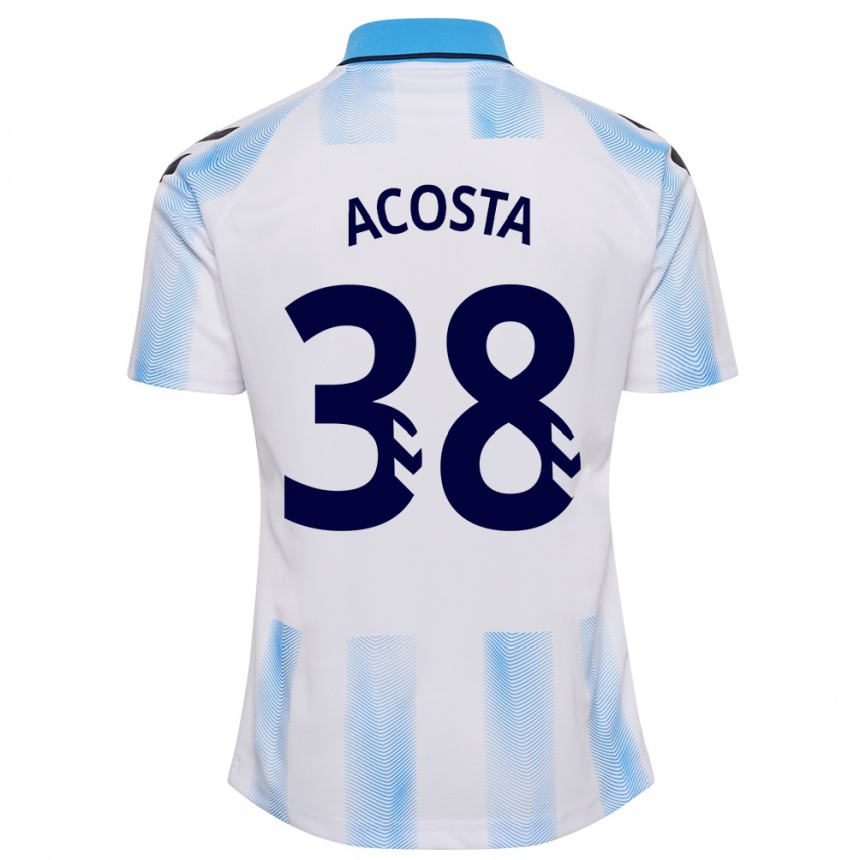 Niño Fútbol Camiseta Judith Acosta #38 Blanco Azul 1ª Equipación 2023/24
