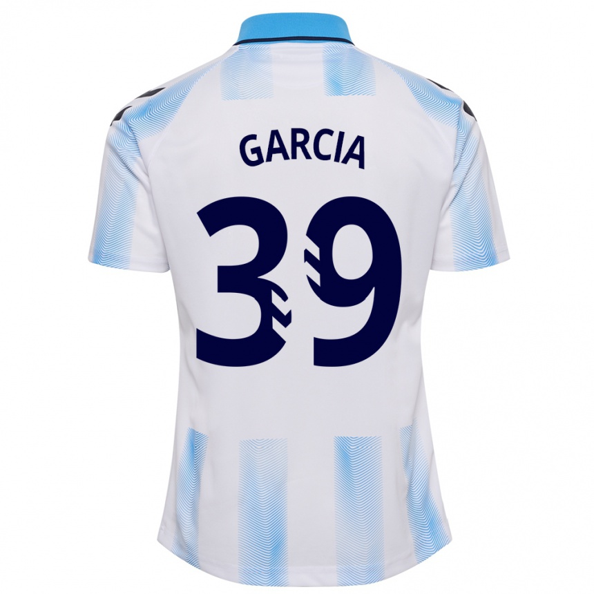 Niño Fútbol Camiseta Claudia García #39 Blanco Azul 1ª Equipación 2023/24