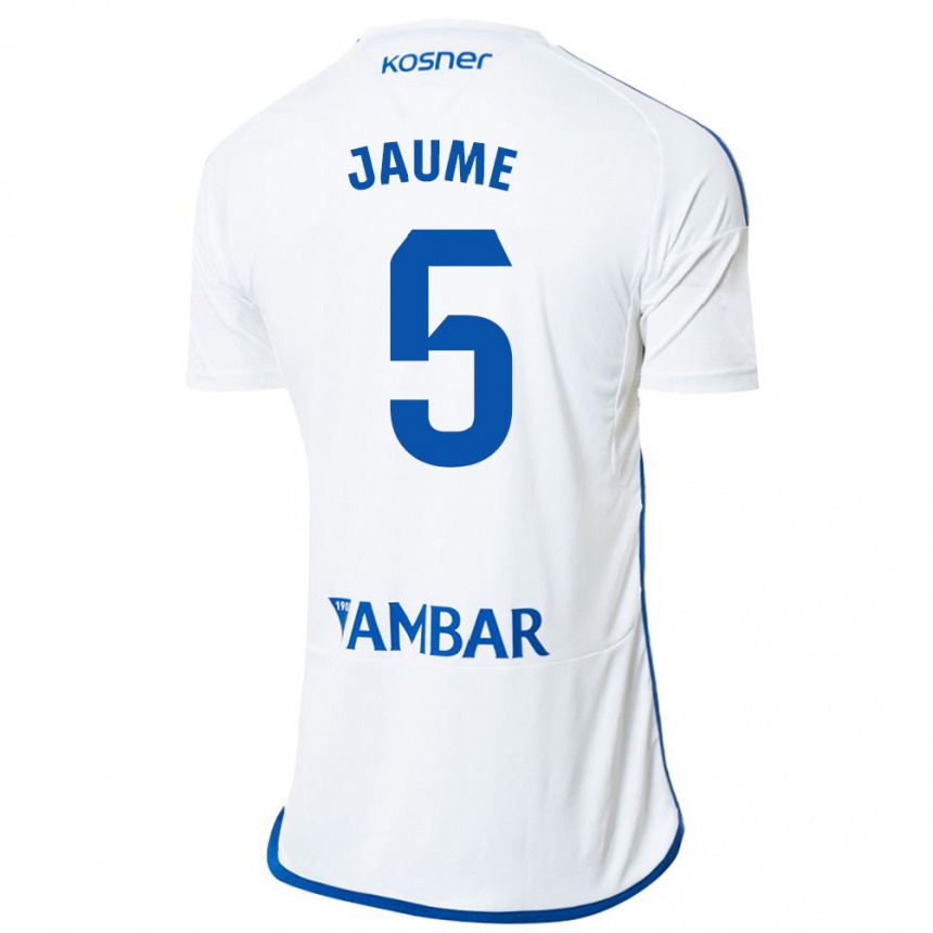 Niño Fútbol Camiseta Jaume Grau #5 Blanco 1ª Equipación 2023/24