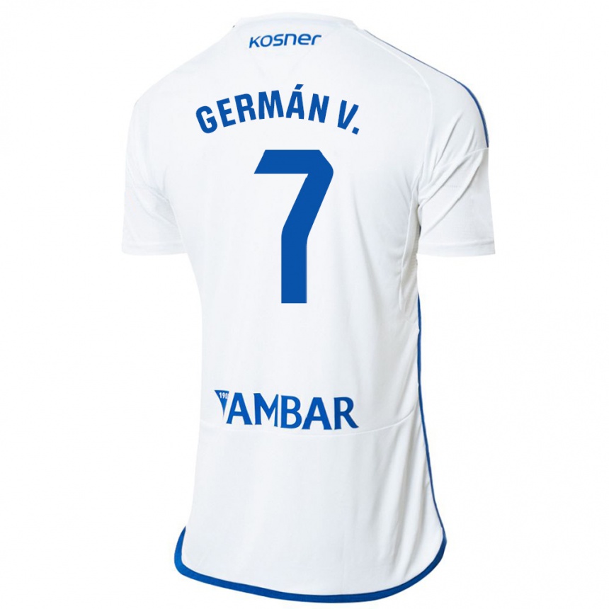 Niño Fútbol Camiseta German Valera #7 Blanco 1ª Equipación 2023/24
