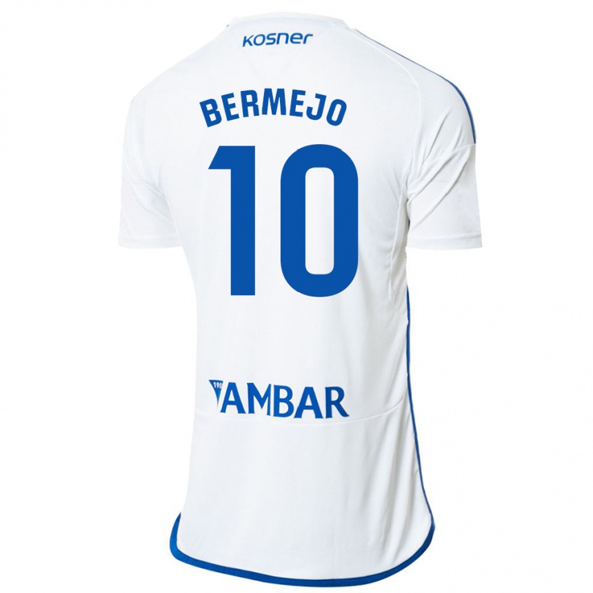 Niño Fútbol Camiseta Sergio Bermejo #10 Blanco 1ª Equipación 2023/24