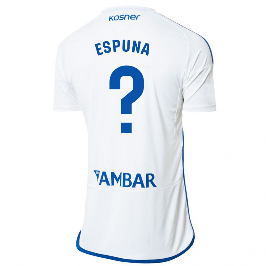 Niño Fútbol Camiseta Nico Espuña #0 Blanco 1ª Equipación 2023/24