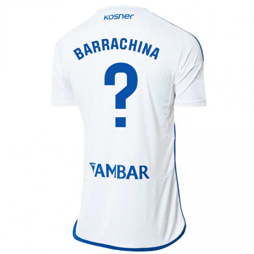 Niño Fútbol Camiseta Hugo Barrachina #0 Blanco 1ª Equipación 2023/24