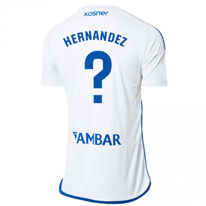 Niño Fútbol Camiseta Diego Hernández #0 Blanco 1ª Equipación 2023/24