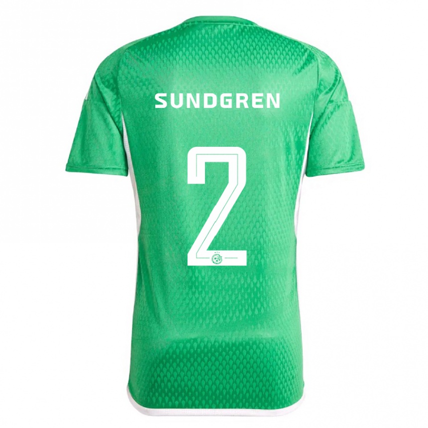 Niño Fútbol Camiseta Daniel Sundgren #2 Blanco Azul 1ª Equipación 2023/24