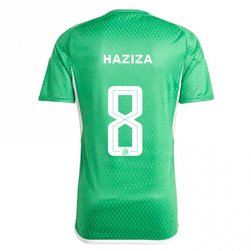 Niño Fútbol Camiseta Dolev Haziza #8 Blanco Azul 1ª Equipación 2023/24