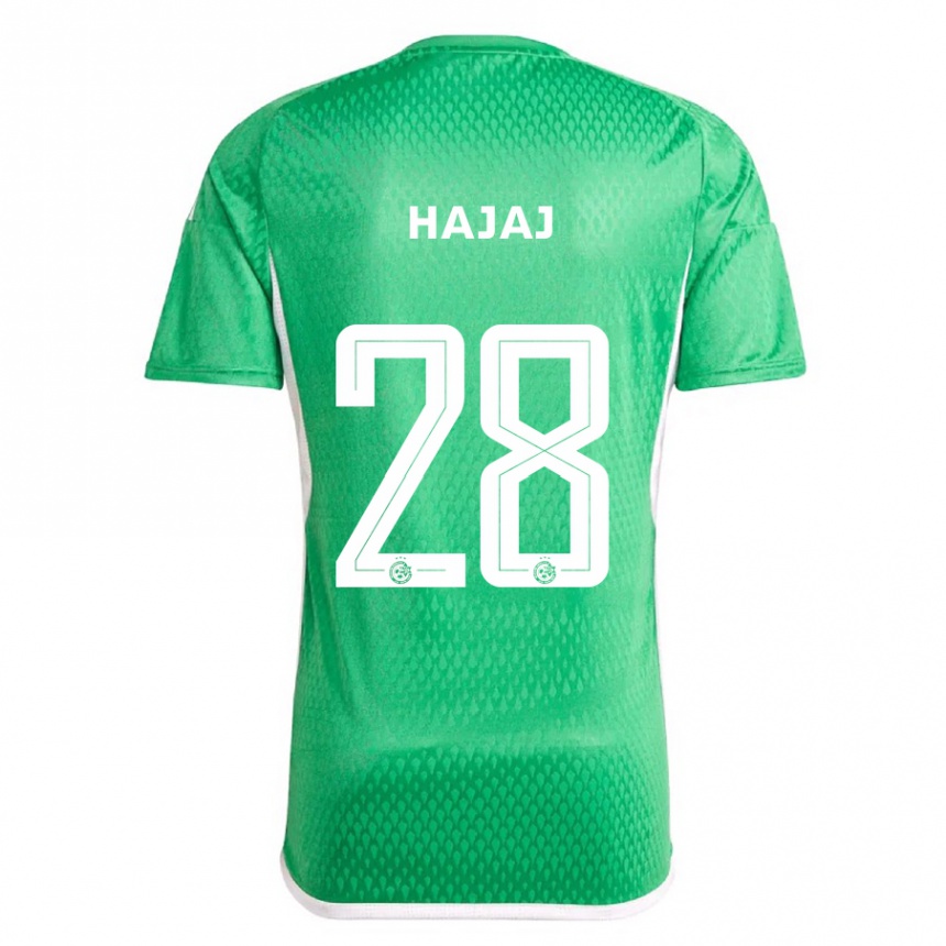 Niño Fútbol Camiseta Ilay Hajaj #28 Blanco Azul 1ª Equipación 2023/24