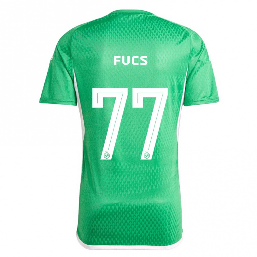 Niño Fútbol Camiseta Roee Fucs #77 Blanco Azul 1ª Equipación 2023/24